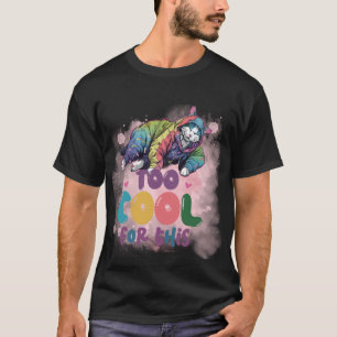 T-shirt Chat esthétique « Trop cool pour ça » drôle et déc