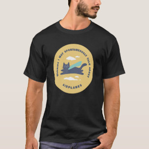 T-shirt Chat et Avions Pour l'Aviation et des Chats