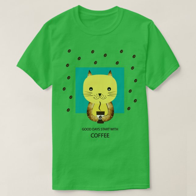T-shirt Chat et café (Design devant)
