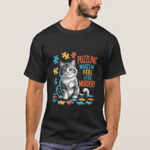 T-shirt Chat et casse-tête : résoudre des énigmes me rend 