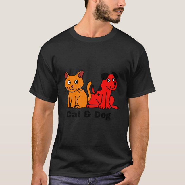 T-shirt Chat Et Chien (Devant)