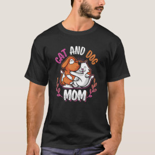 T-shirt Chat Et Chien Maman Animaux Chien Et Maman