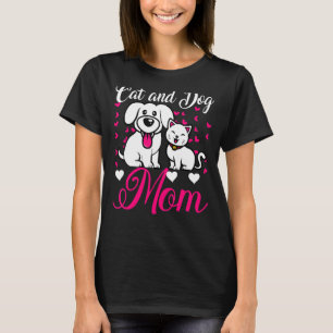 T-shirt Chat et chien Maman Animaux de compagnie Propriéta