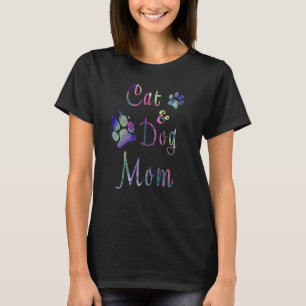 T-shirt Chat Et Chien Maman Kitten Et Chiot Mama Kitty Et 