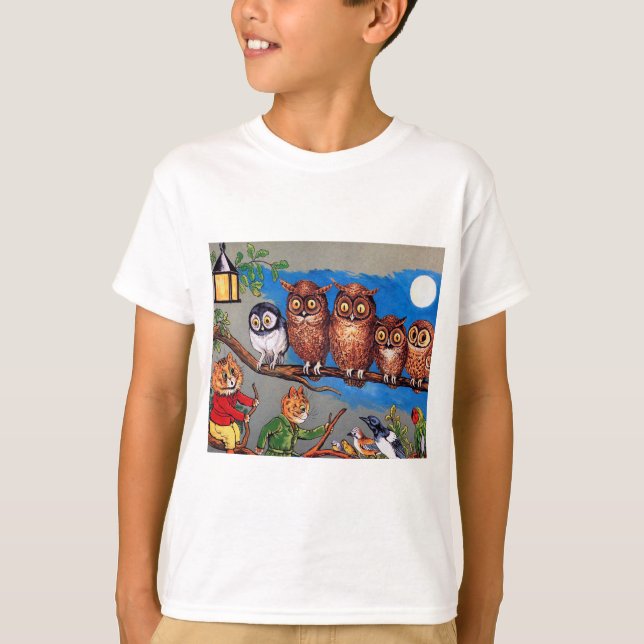 T-shirt Chat et Chouette, Louis Wain (Devant)