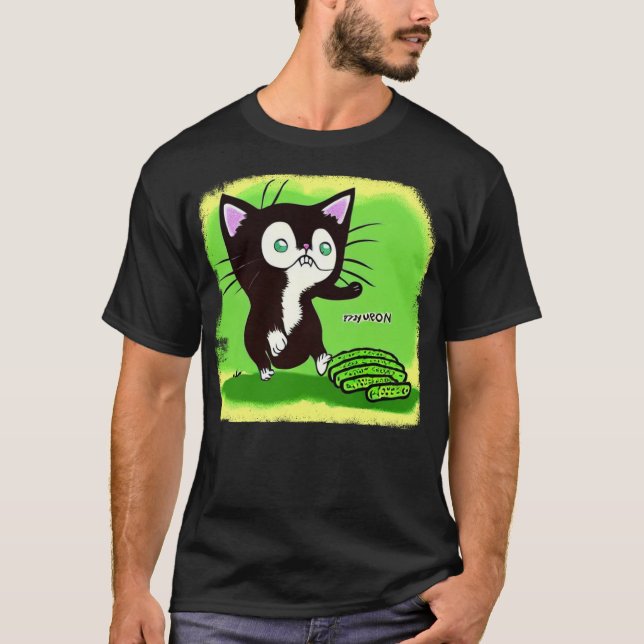 T-shirt Chat et concombres (Devant)