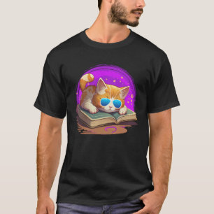 T-shirt Chat et Livre Bookworm Livres et fans de Chat