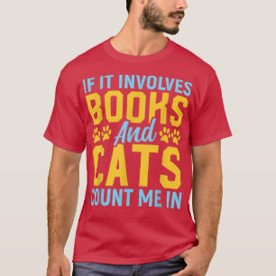 T-shirt Chat Et Livre Lover Bookworm Pun Book Reading Tet 