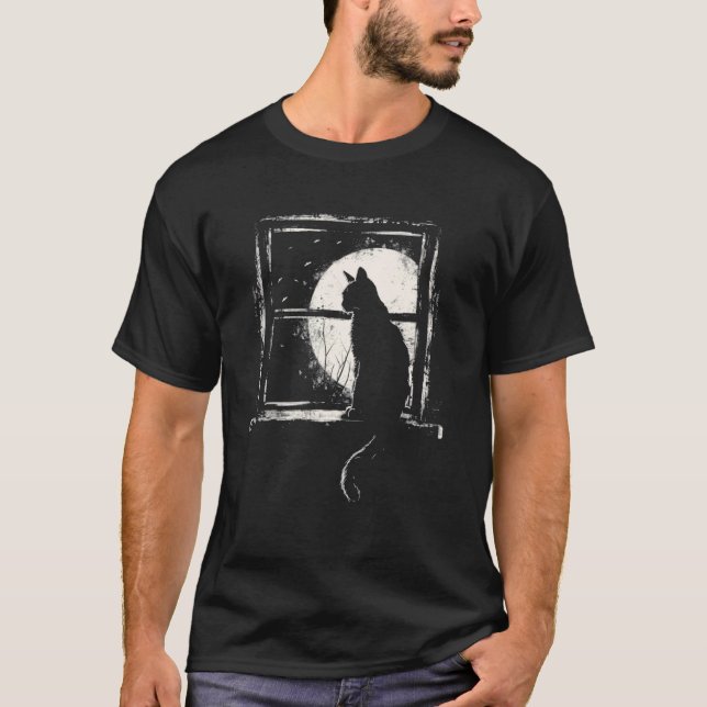 T-shirt Chat et Lune (Devant)