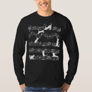 T-shirt Chat Et Note Musicale Sons Instrumentaux Musique