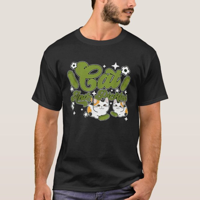 T-shirt Chat Et Pickles Concombre Chat (Devant)