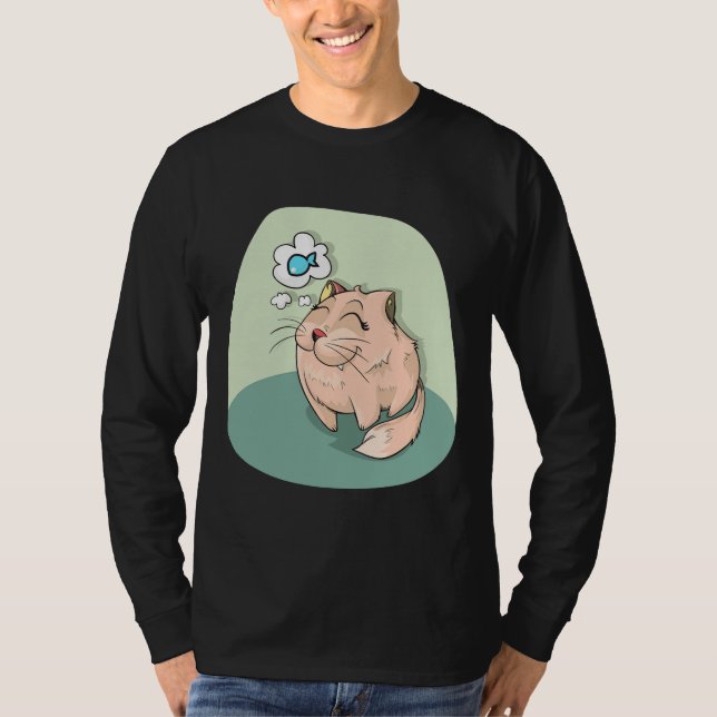 T-shirt Chat Et Poisson (Devant)