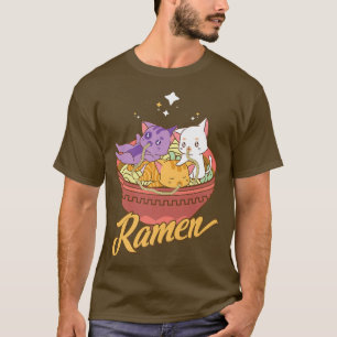 T-shirt Chat Et Ramen Chat Japonais Kawaii Tokyo Anime
