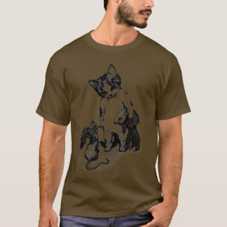 T-shirt chat et souris