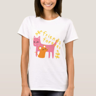 T-shirt Chat et souris meilleur ami