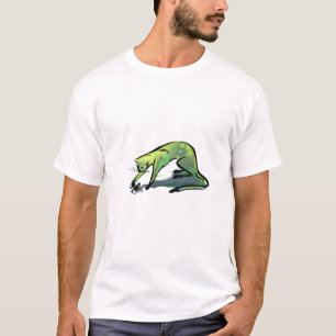 T-shirt Chat et souris verts