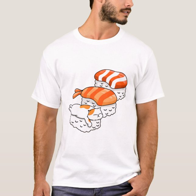 T-shirt Chat et Sushi (Devant)