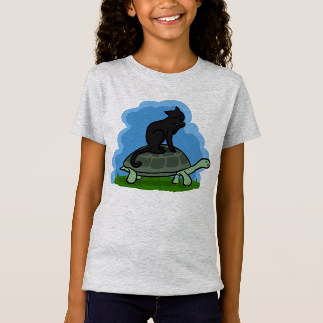 T-Shirt Chat Et Tortue (Devant)