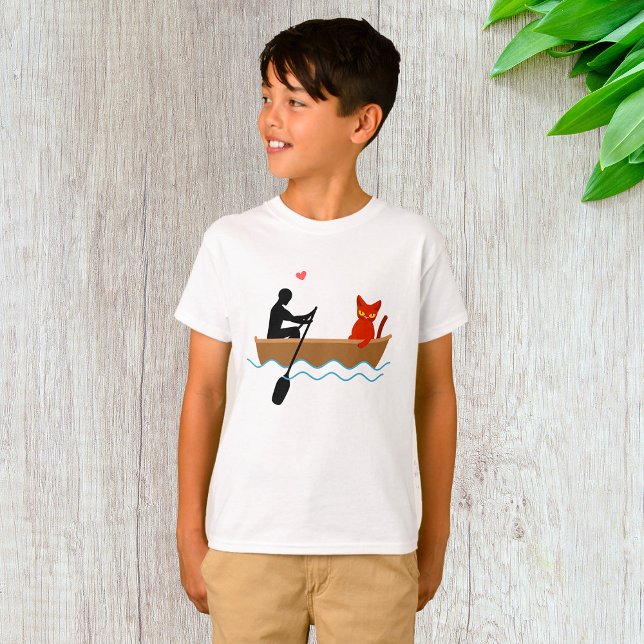 T-shirt Chat et tour en bateau Drôle Whimsical Animateur d (Créateur téléchargé)