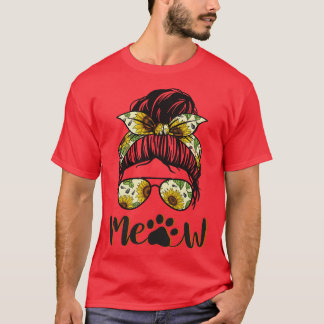 T-shirt chat et tournesol 1