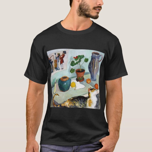 T-shirt Chat et vie morte, August Macke (Devant)