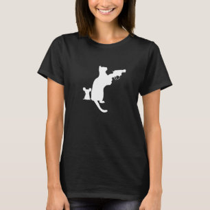T-shirt Chat Évitable Protège Image Souris Animaux Ironie
