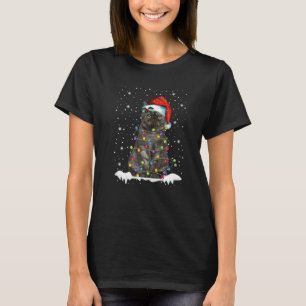 T-shirt Chat Exotic Shorthair Lumières de Noël Chat de Noë