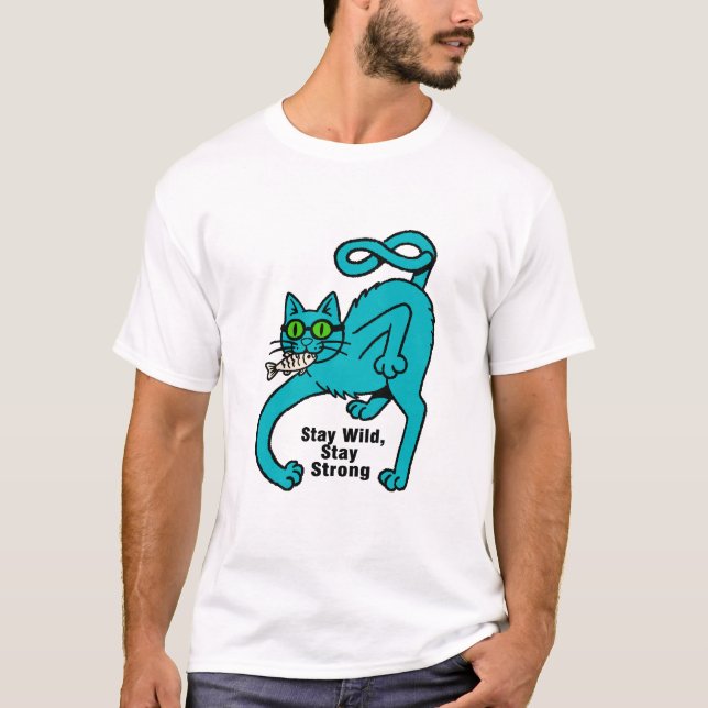 T-shirt Chat Expressif Excentrique (Devant)