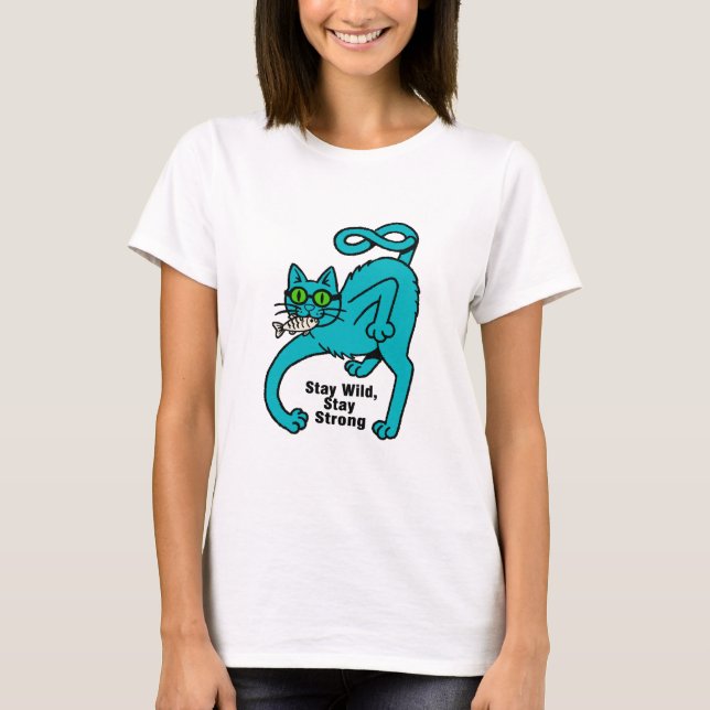 T-shirt Chat Expressif Excentrique (Devant)