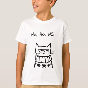 T-shirt Chat fâché dans un chandail de Noël - Noël dr