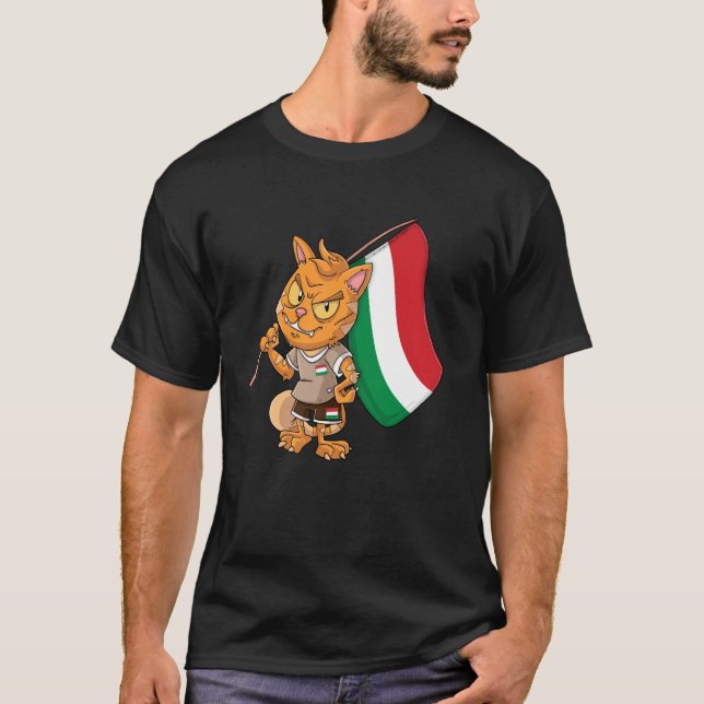 T-shirt Chat fan de la Hongrie (Devant)