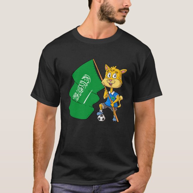 T-shirt Chat fan de l'Arabie saoudite (Devant)