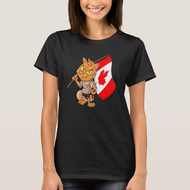 T-shirt Chat fan du Canada (Devant)