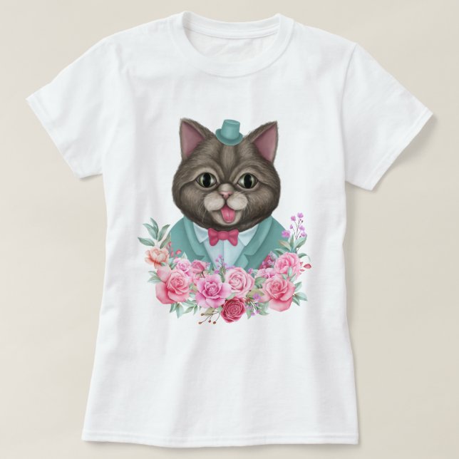T-shirt Chat fantaisie (Design devant)