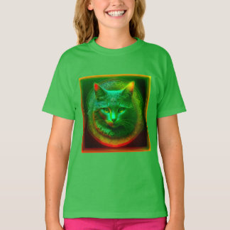 T-shirt Chat Fantastique Devant La Crête