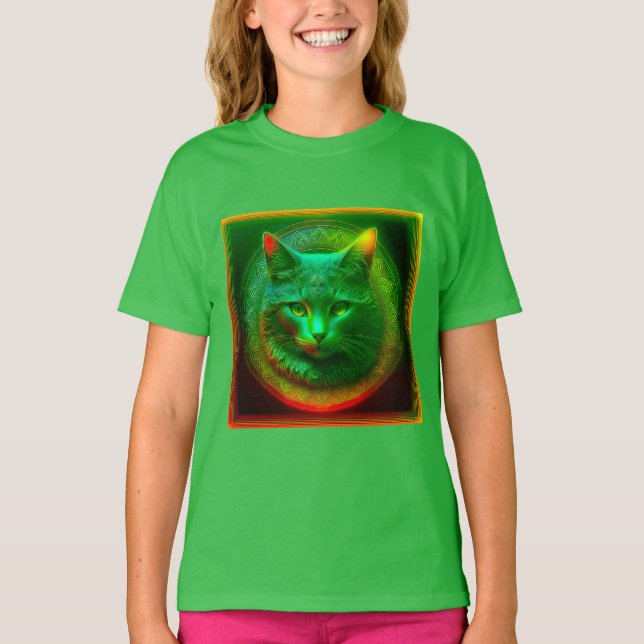 T-shirt Chat Fantastique Devant La Crête (Devant)