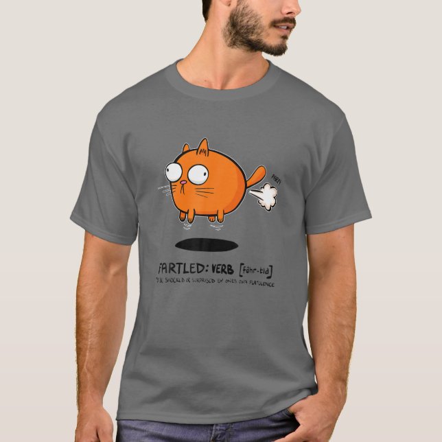 T-shirt Chat Fartled Drôle Art Chats Lover Cadeau (Devant)