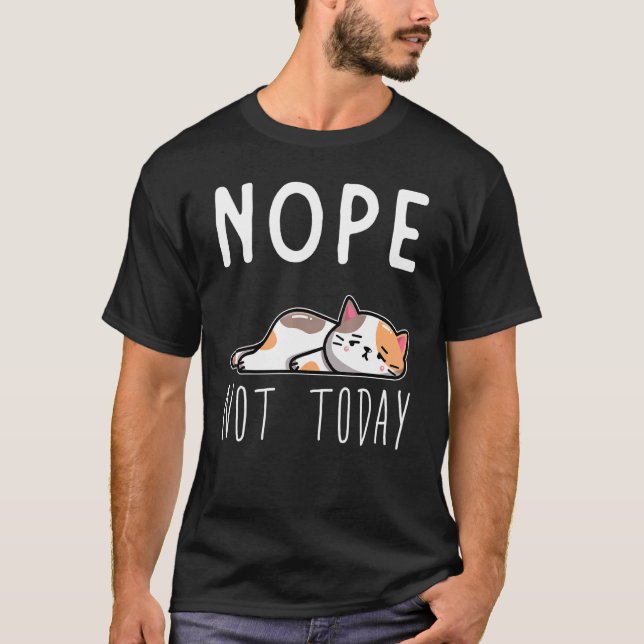 T-shirt Chat Fatigué Lazy Chat 1 (Devant)