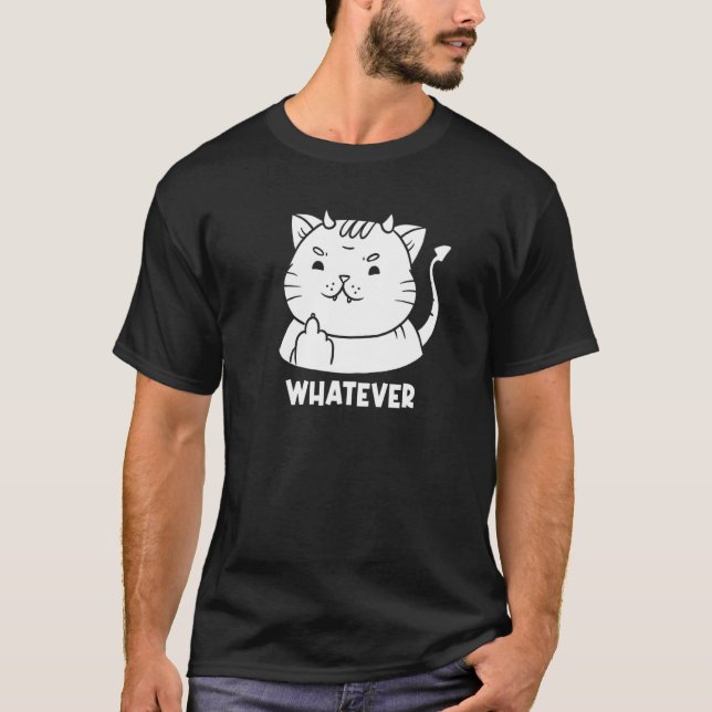 T-shirt Chat Félin Méchant Chatons - Propriétaire de Chat  (Devant)
