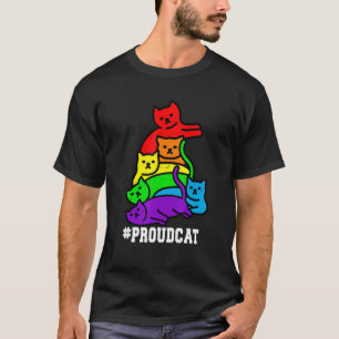 T-shirt Chat Fier Arc-en-ciel Fierté Gay Mignon Lgbt Anima