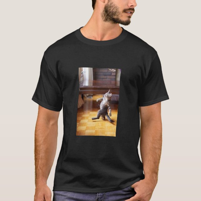T-shirt Chat Fier Chat Cool Promenade Mème (Devant)