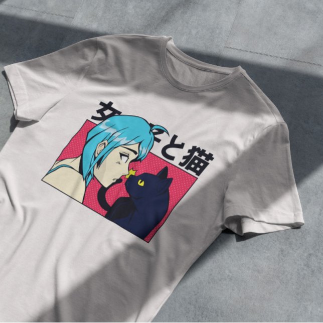 T-shirt Chat fille Anime (Créateur téléchargé)