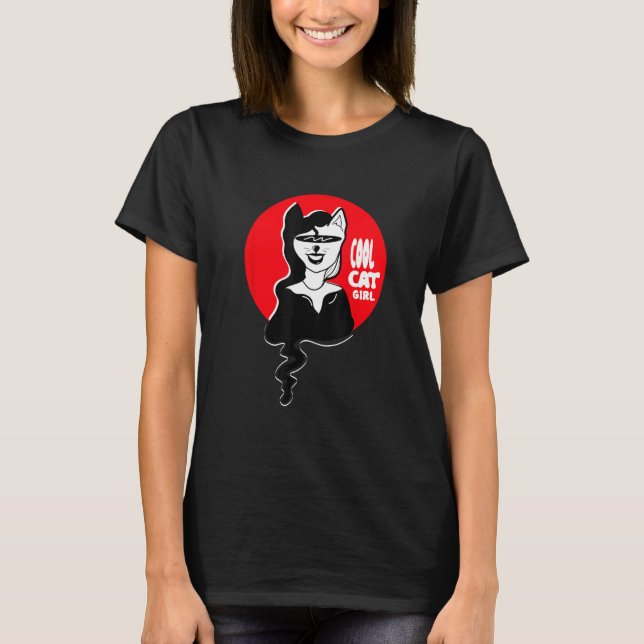 T-shirt Chat fille cool (Devant)
