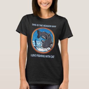 T-shirt Chat Fishing I Love Fishing And Cat Cats Cats
