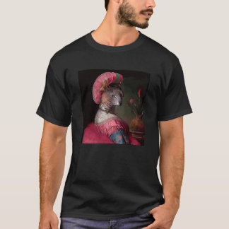 T-shirt Chat flamant coloré