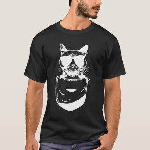 T-shirt Chat Flipping Off Animal Mème Sarcastic Kitten Pro