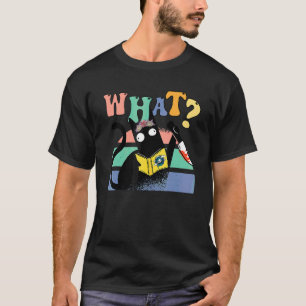 T-shirt Chat floral groovy équipage sppoky Trick Or Teach