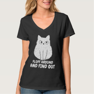 T-shirt Chat Fluff autour et découvrir drôle Humour Mème h