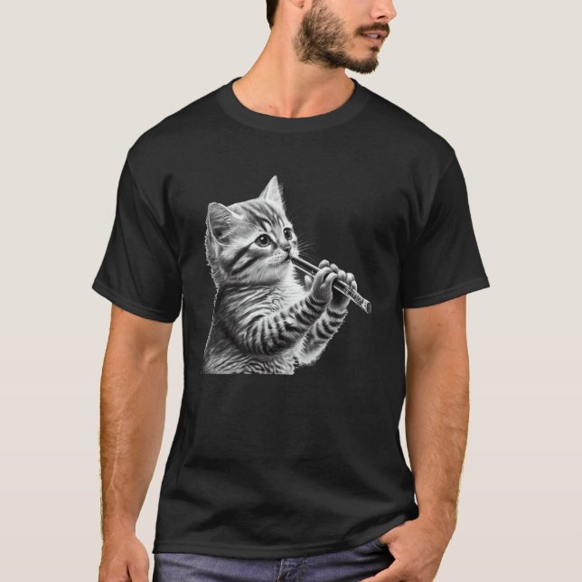 T-shirt Chat Flûte 1 (Devant)