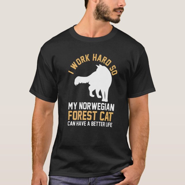 T-shirt Chat  Forêt Norvégienne (Devant)